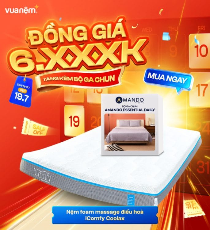 Nệm foam massage điều hoà iComfy Coolax