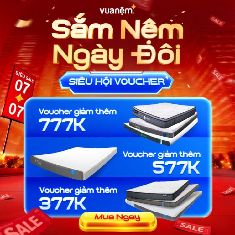 Sắm nệm ngày đôi - Siêu hội voucher