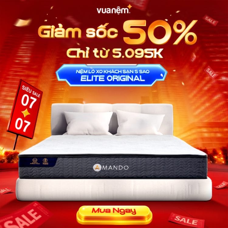 Nệm lò xo khách sạn 5 sao Amando Elite Original