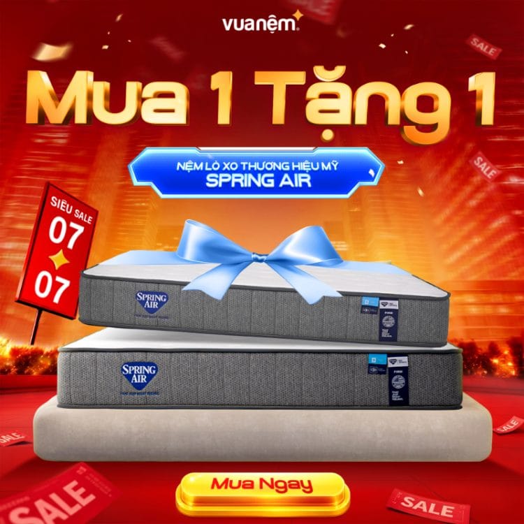 Nệm lò xo thương hiệu Mỹ Spring Air
