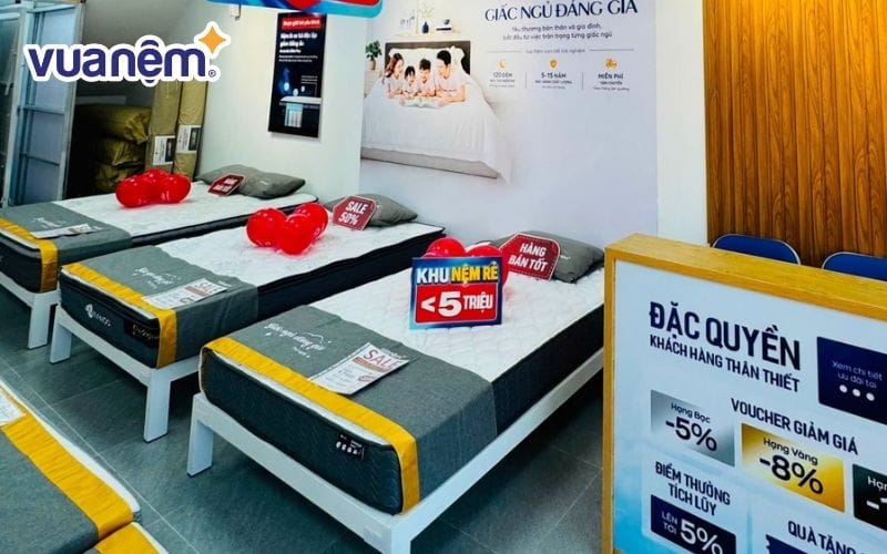 Mua nệm lò xo chính hãng, tuổi thọ dài tại Vua Nệm
