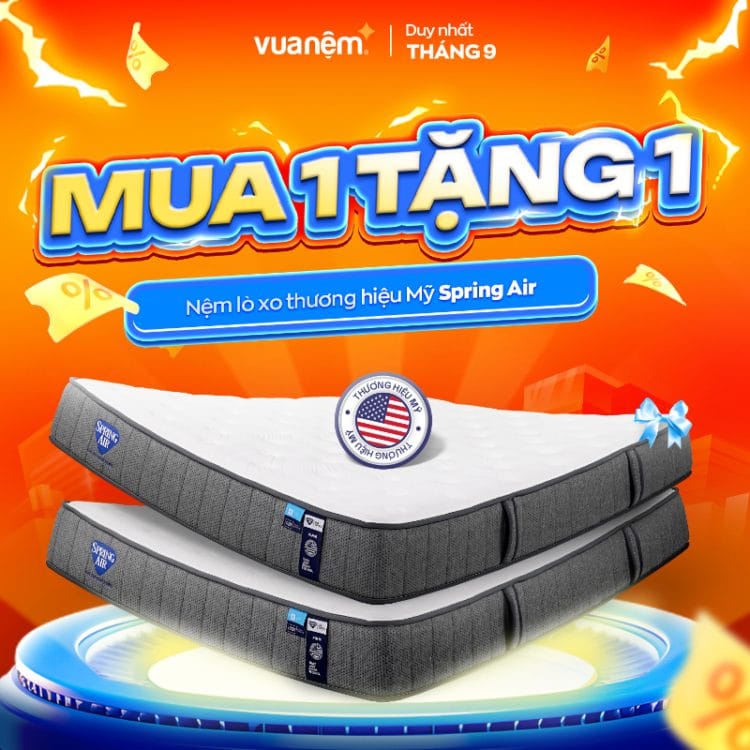 Nệm lò xo thương hiệu Mỹ Spring Air Back Supporter Firm