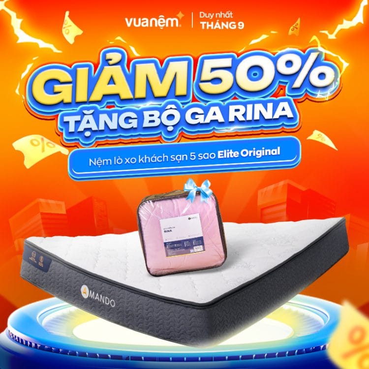 Nệm lò xo khách sạn 5 sao Amando Elite Original
