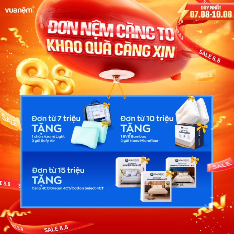 ĐƠN NỆM CÀNG TO - KHAO QUÀ CÀNG XỊN
