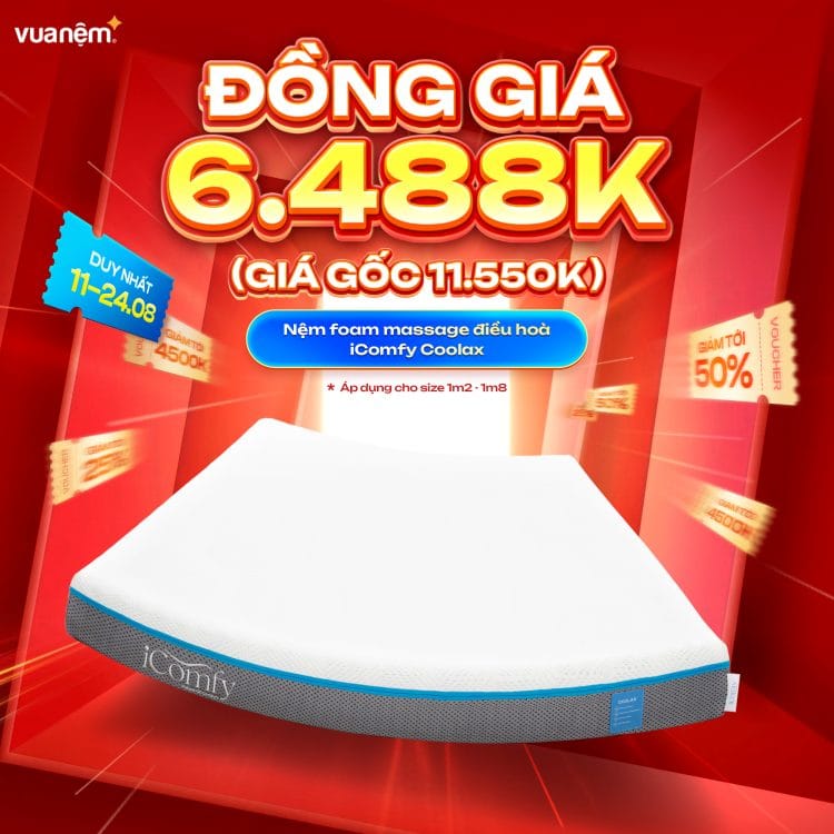 Nệm foam massage điều hoà iComfy Coolax