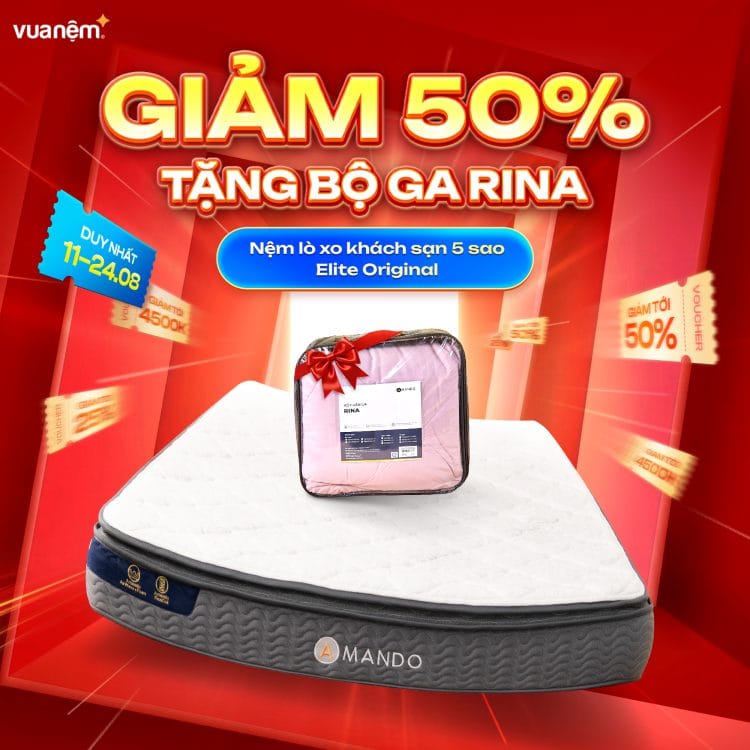 Nệm lò xo khách sạn 5 sao Amando Elite Original