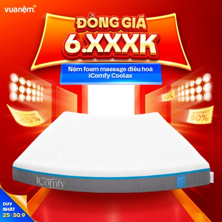 Nệm foam massage điều hoà iComfy Coolax