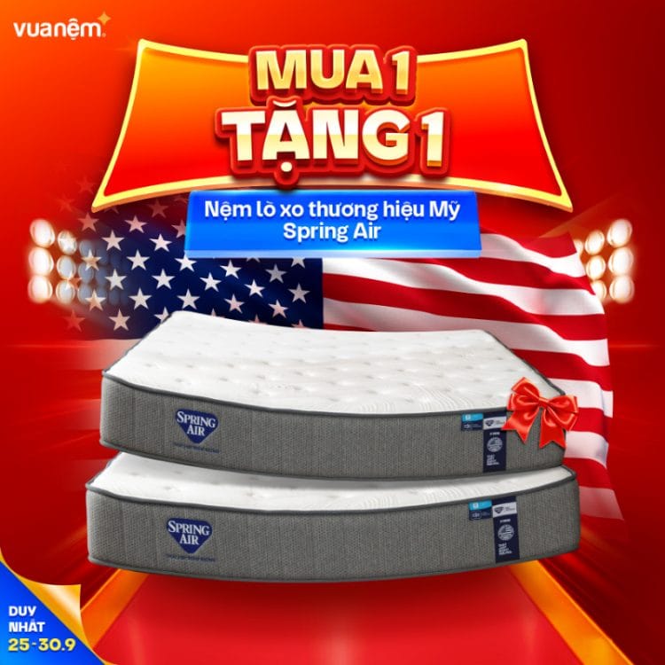 Nệm lò xo thương hiệu Mỹ Spring Air Firm