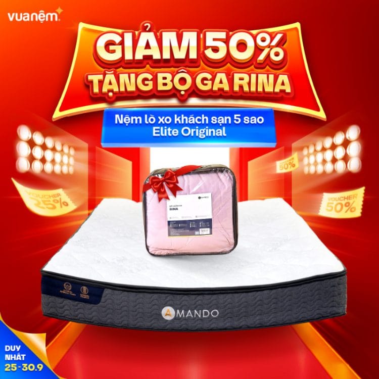 Nệm lò xo khách sạn 5 sao Amando Elite Original