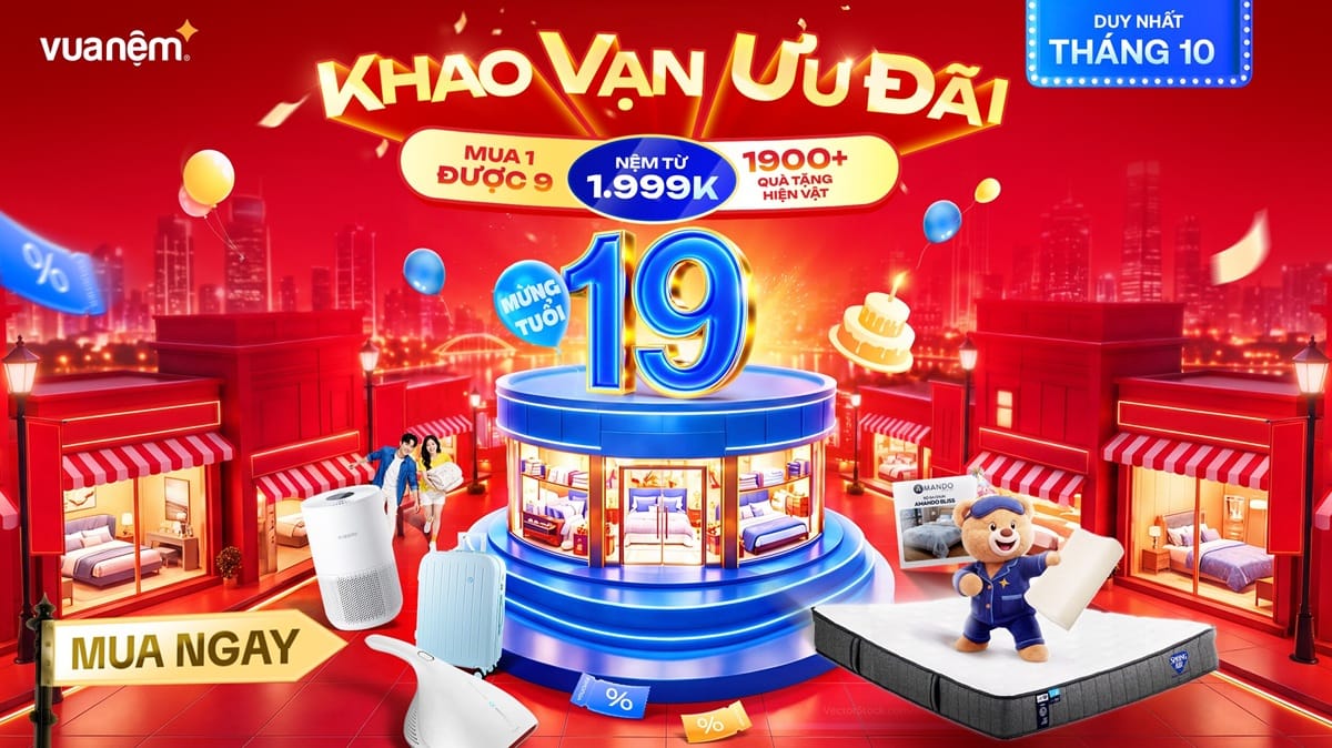 Ưu đãi tháng 10: Mừng Tuổi 19 - Khao Vạn Ưu Đãi
