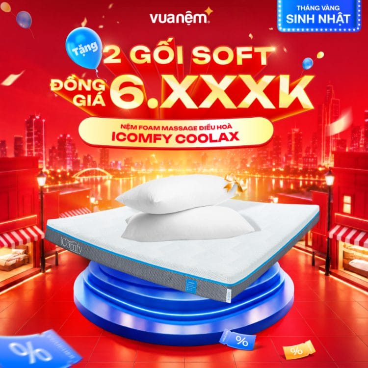 Nệm foam massage điều hoà iComfy Coolax