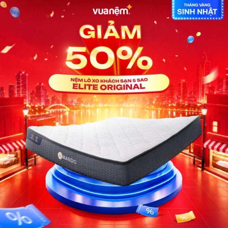 Nệm lò xo khách sạn 5 sao Amando Elite Original