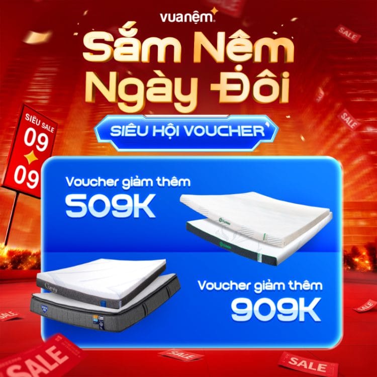 Sắm nệm ngày đôi - Siêu hội voucher