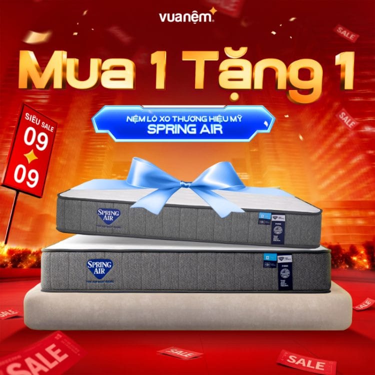 Nệm lò xo thương hiệu Mỹ Spring Air Firm