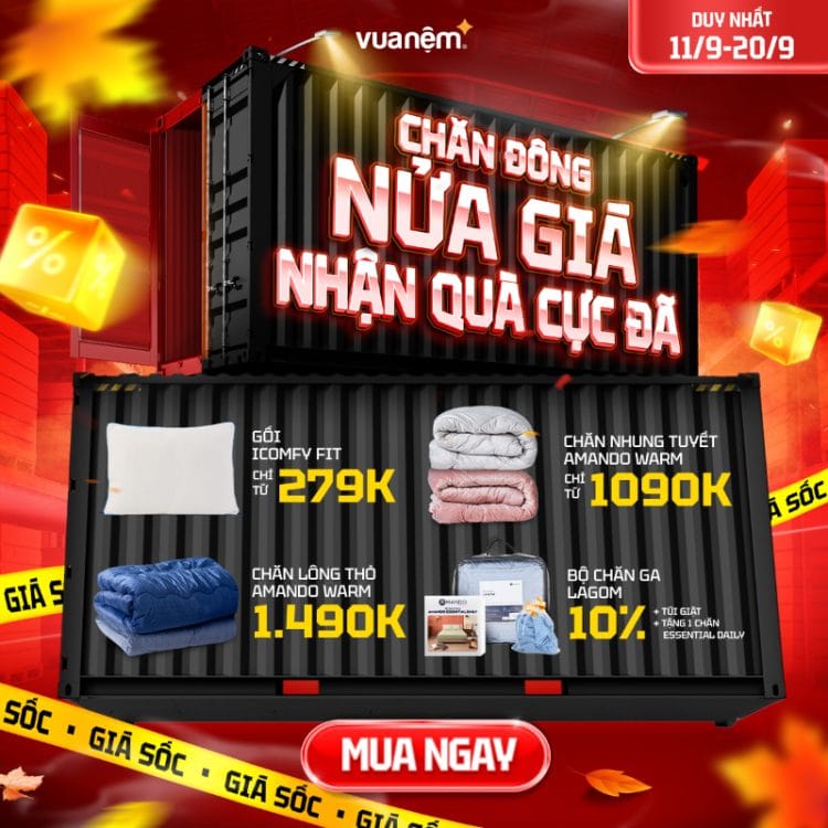CHĂN ĐÔNG NỬA GIÁ - NHẬN QUÀ CỰC ĐÃ