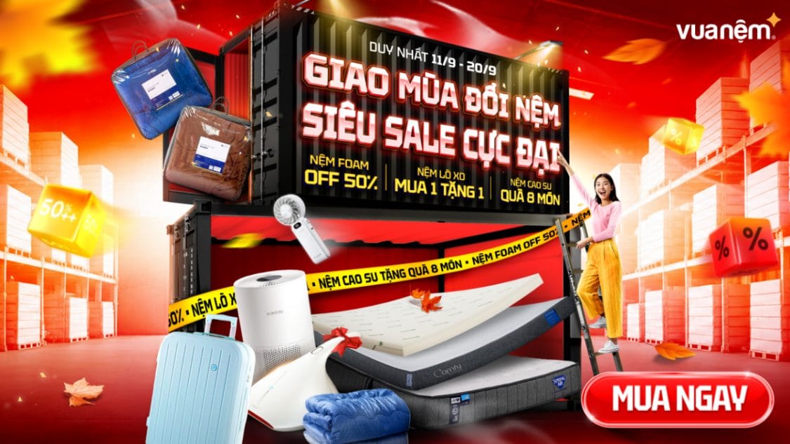 Giao Mùa Đổi Nệm - Siêu Sale Cực Đại