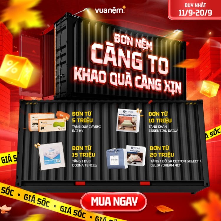ĐƠN NỆM CÀNG TO - KHAO QUÀ CÀNG XỊN