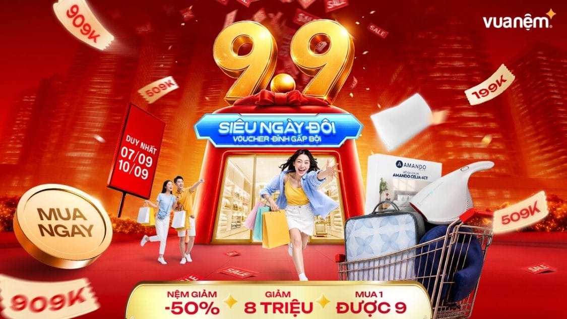 Ưu đãi 9/9: Siêu Ngày Đôi - Voucher Đỉnh Gấp Bội