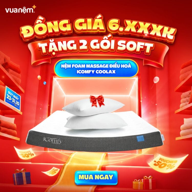 Nệm foam massage điều hoà iComfy Coolax