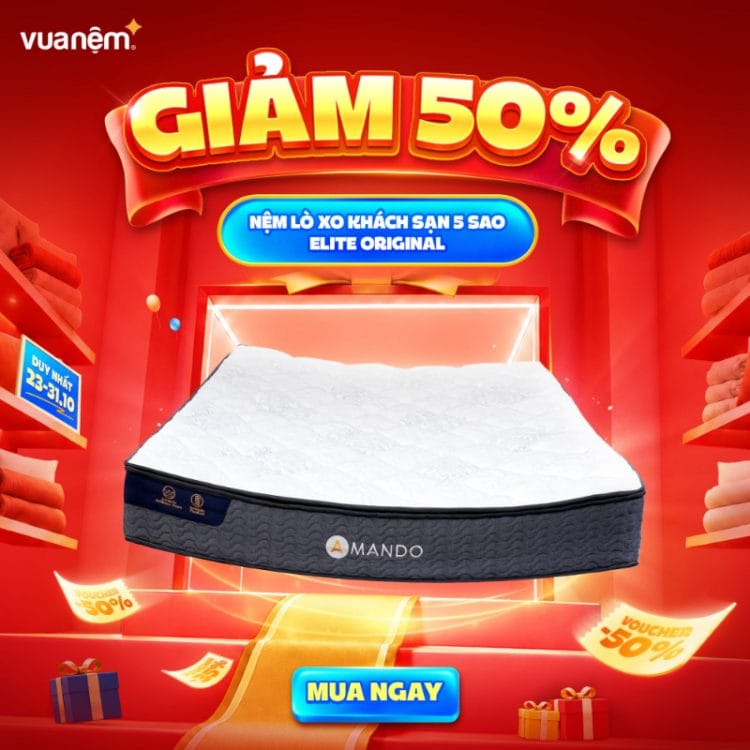 Nệm lò xo khách sạn 5 sao Amando Elite Original