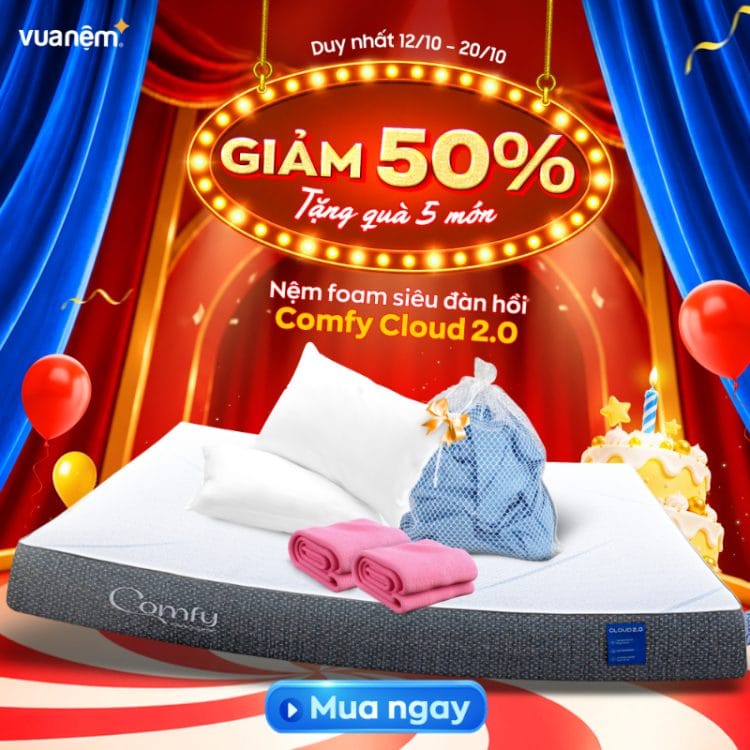 Nệm foam Comfy Cloud 2.0
