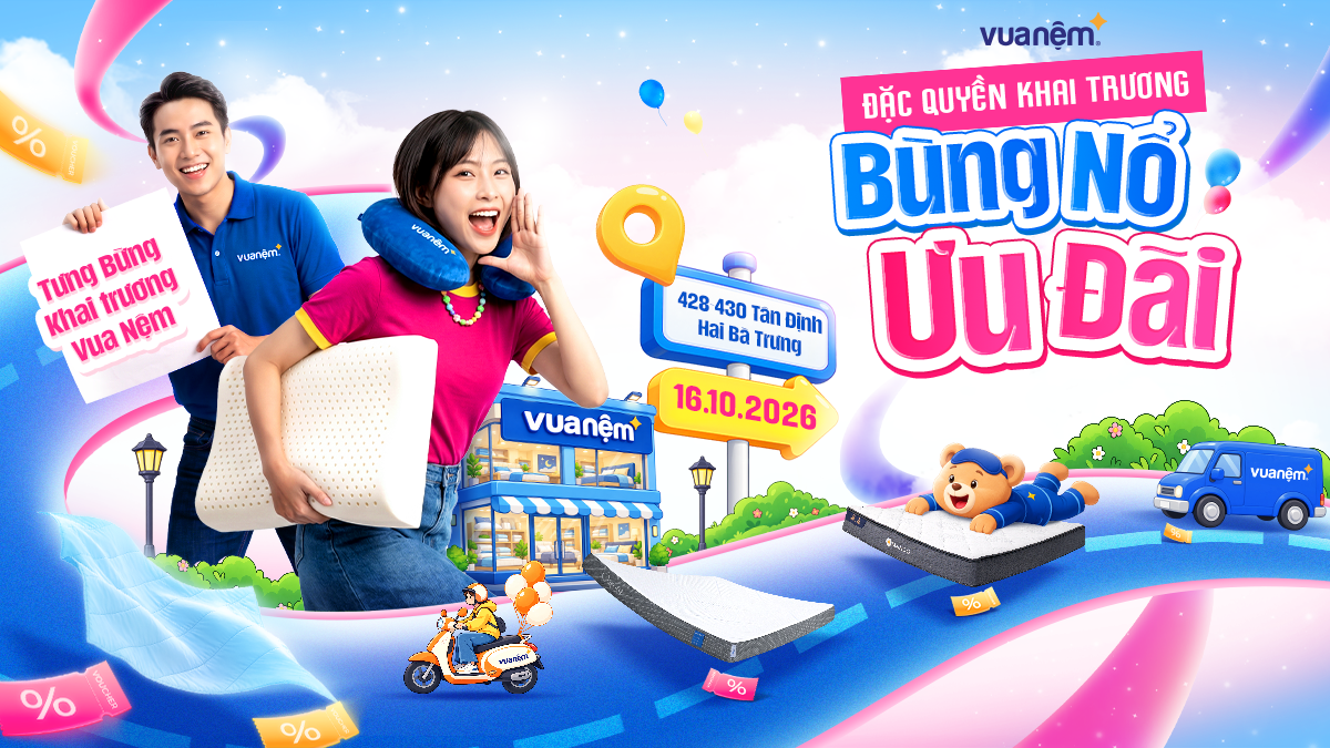Vua Nệm Khai Trương Cửa Hàng Tại 428-430 Hai Bà Trưng, Tân Định, Hồ Chí Minh