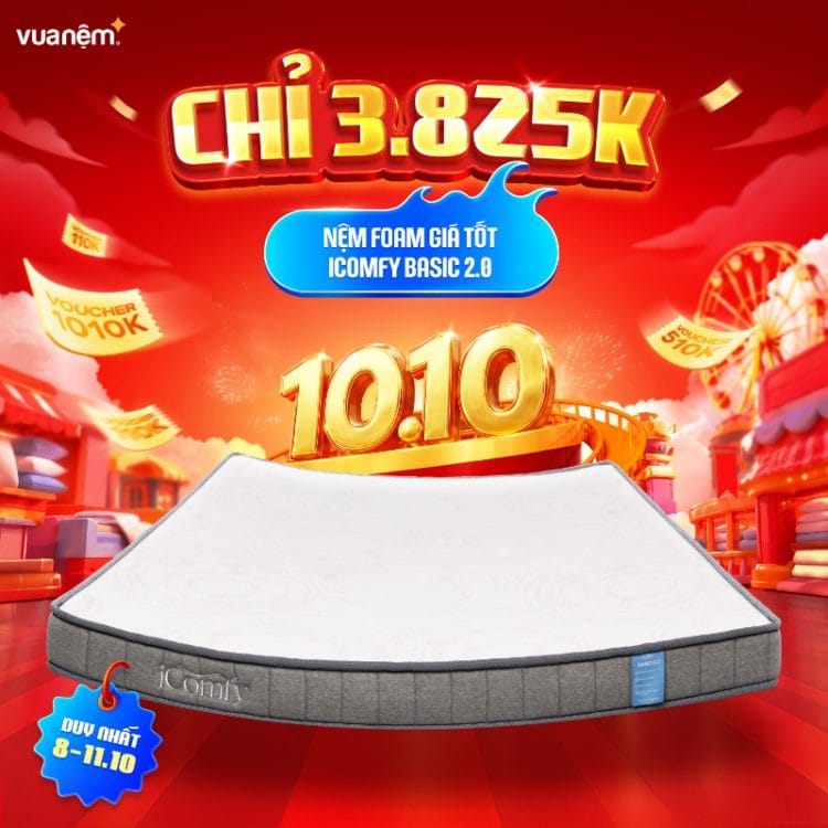 Nệm foam iComfy Basic 2.0 giá tiết kiệm