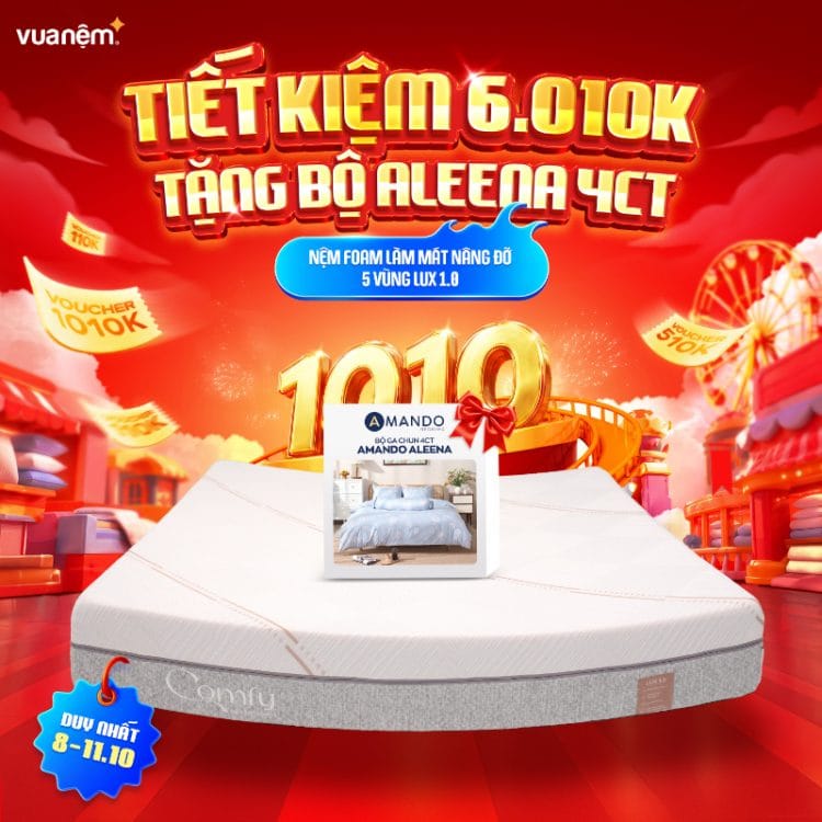 Nệm foam làm mát Comfy Lux 1.0