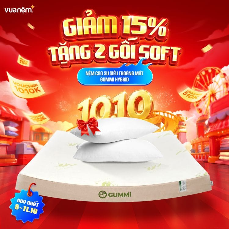 Nệm cao su Gummi Hybrid công nghệ đa tầng