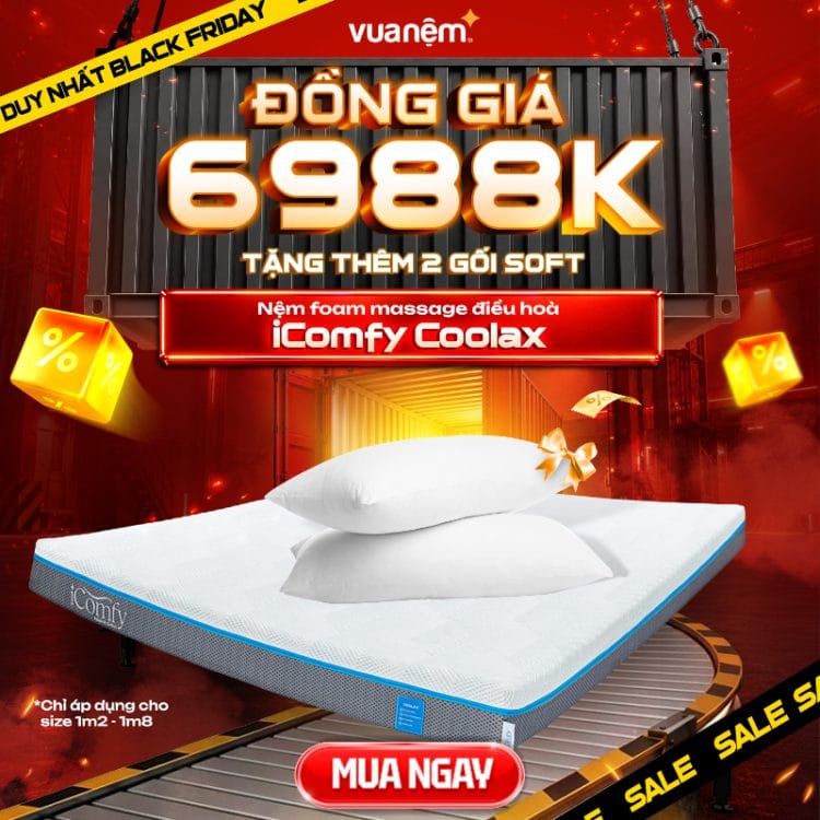 Nệm foam massage điều hòa iComfy Coolax