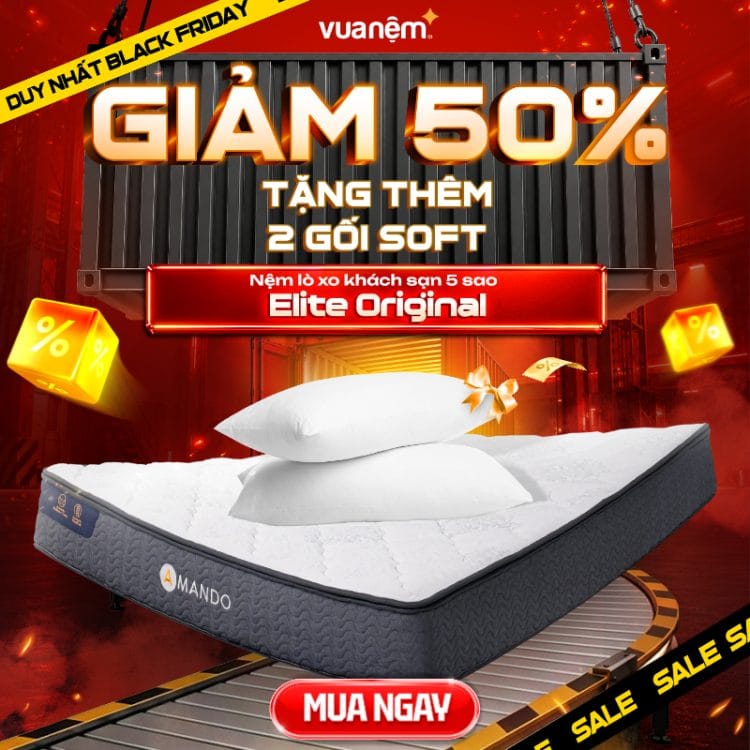 Nệm lò xo khách sạn 5 sao Amando Elite Original