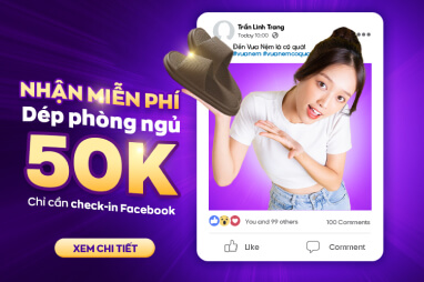 Nhận miễn phí dép phòng ngủ 50K