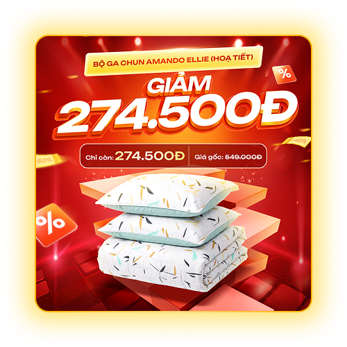 Bộ ga chun Amando Ellie họa tiết — giảm 274.500đ