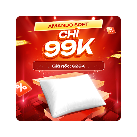 Gối bông Amando Soft — chỉ 99K
