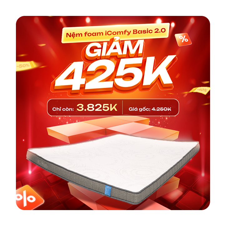Nệm foam iComfy Basic 2.0 — giảm 425K