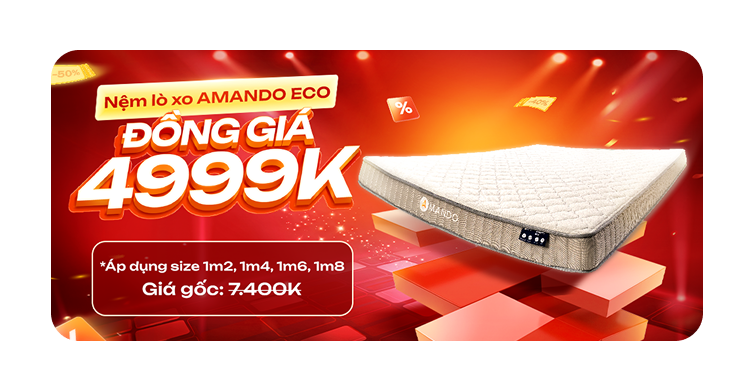 Nệm lò xo AMANDO ECO — đồng giá 4999K