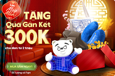 Tặng gối cao su vina bedding