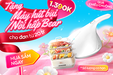 Tặng máy hút bụi Deerma