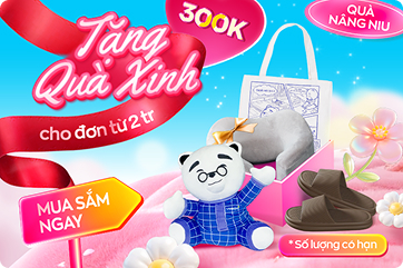 Tặng gối cao su vina bedding