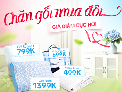 Sắm nệm giá hời nhận ngay gối mới