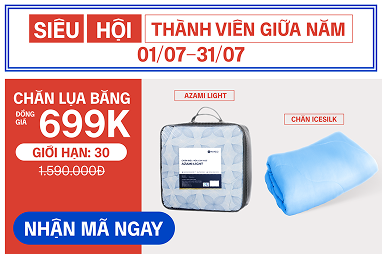 Chăn lụa băng đồng giá 699K