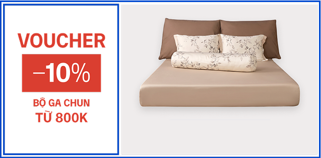 Voucher -10% bộ ga chun từ 800K