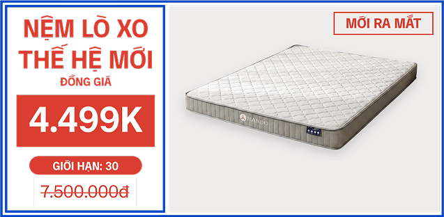 Nệm lò xo thế hệ mới đồng giá 4.499K