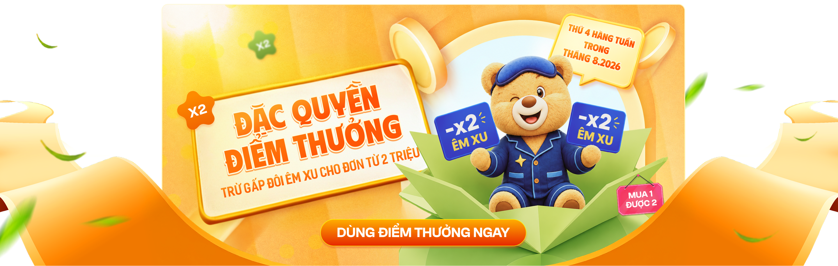 Đặc quyền điểm thưởng - Dùng điểm thưởng ngay