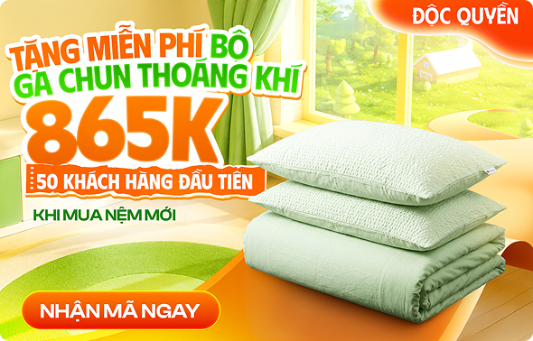 Tặng bộ ga chun thoáng khí miễn phí