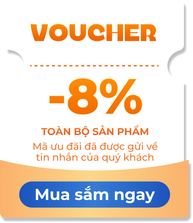 Voucher -8% toàn bộ sản phẩm