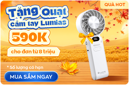 Tặng quạt cầm tay Lumias 590K - cho đơn từ 8 triệu