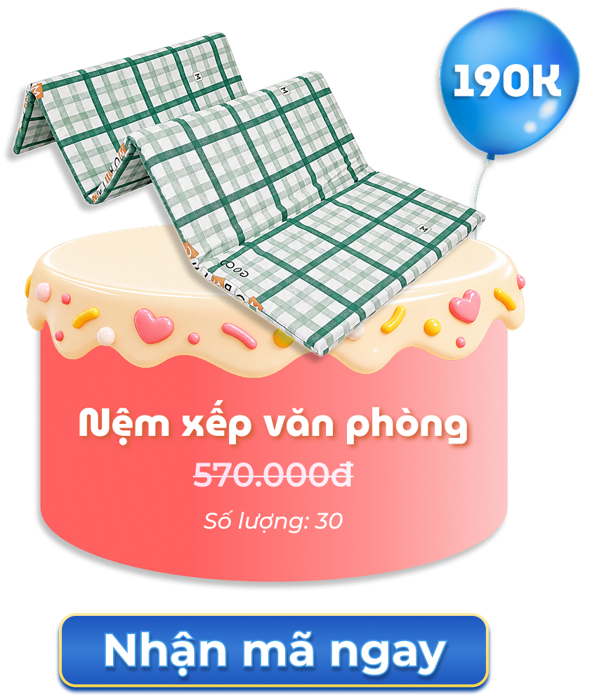 Nệm xếp văn phòng 190K