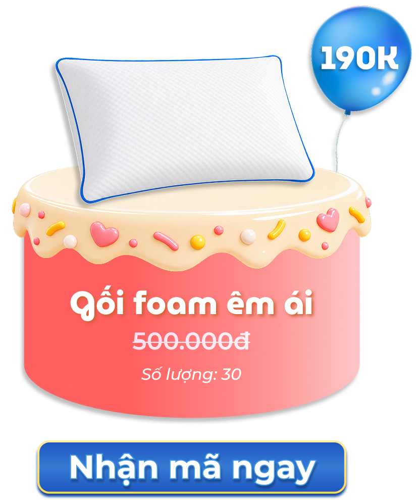 Gối foam êm ái 190K
