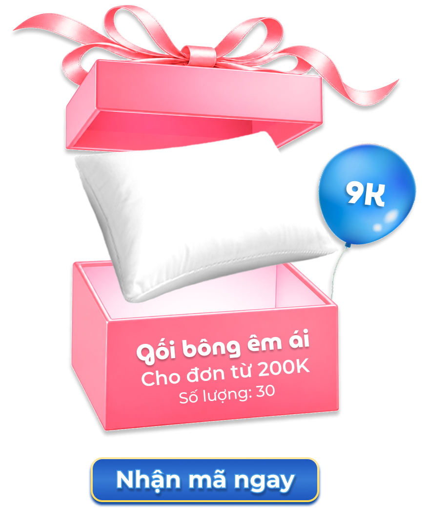 Gối bông êm ái - Cho đơn từ 200K